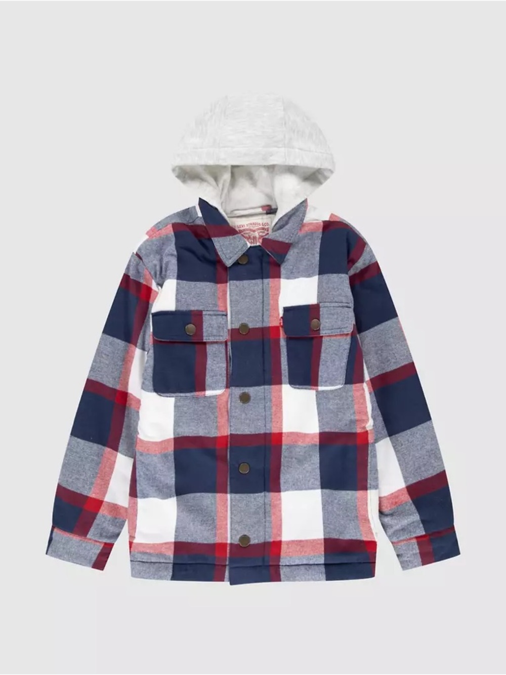 Levis Sherpa Lined Shacket Big Boys - Dress Blues and Grey